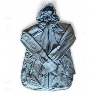 Athleta Women's Blue Hooded Zipped Up Jacket Sz S